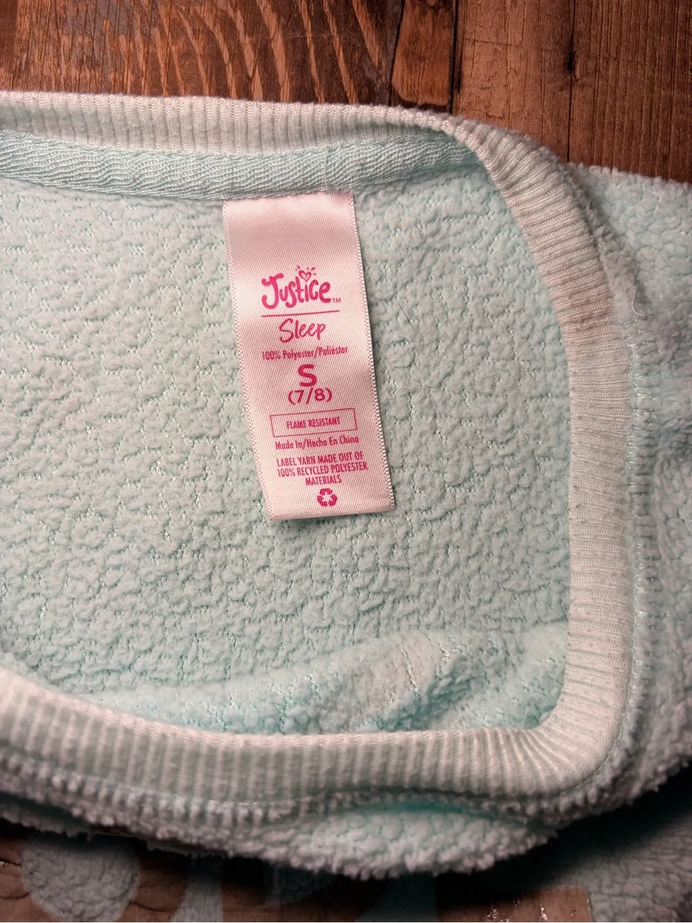 Justice Girls Sleep Mode Plush Fleece Pajama Set Blue Size 7/8 Soft Cozy